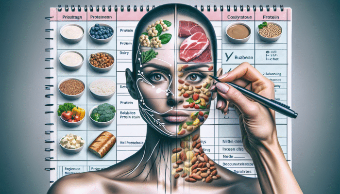 A person planning meals with diverse sources of protein and fibre-rich foods for a balanced protein intake.