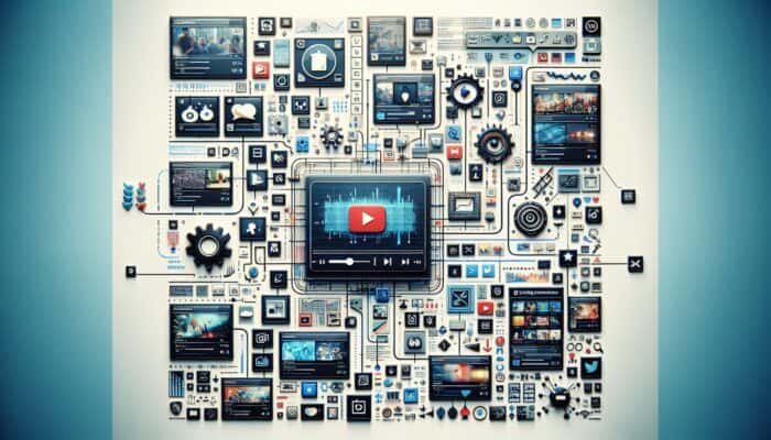 A Pinterest board showcasing categorized video thumbnails, expert content, and features promoting user engagement.
