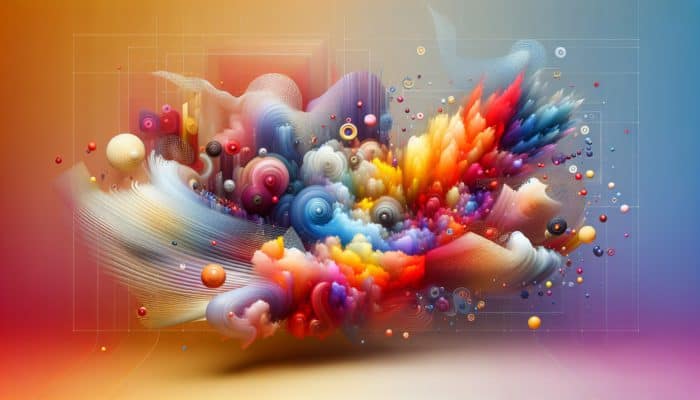 A vibrant painting with seamless color transitions and soft edges, demonstrating color blending.