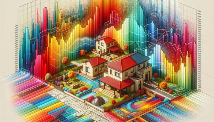 A colorful map of Boksburg showing entry-level home prices and economic factors affecting them.