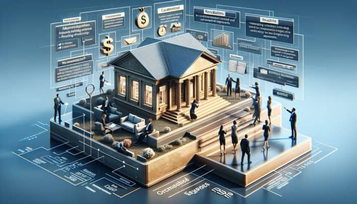 Risks of Consolidating Secured Debt: UK Guide | DCL Person signing contract with bank, using home as collateral for debt consolidation, seeking lower rates and simpler payments.